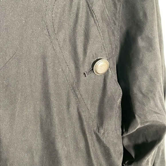 Jl Colebrook Faux Fur Reversible Coat Adjustable Waist Jacket Black Small - Picture 5 of 13